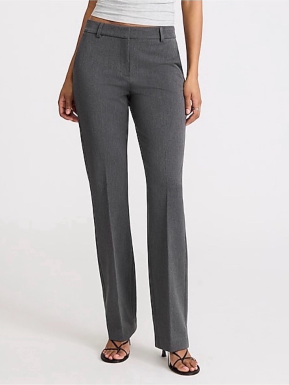 Express Editor Gray Career Trousers Women’s Size 6 Long